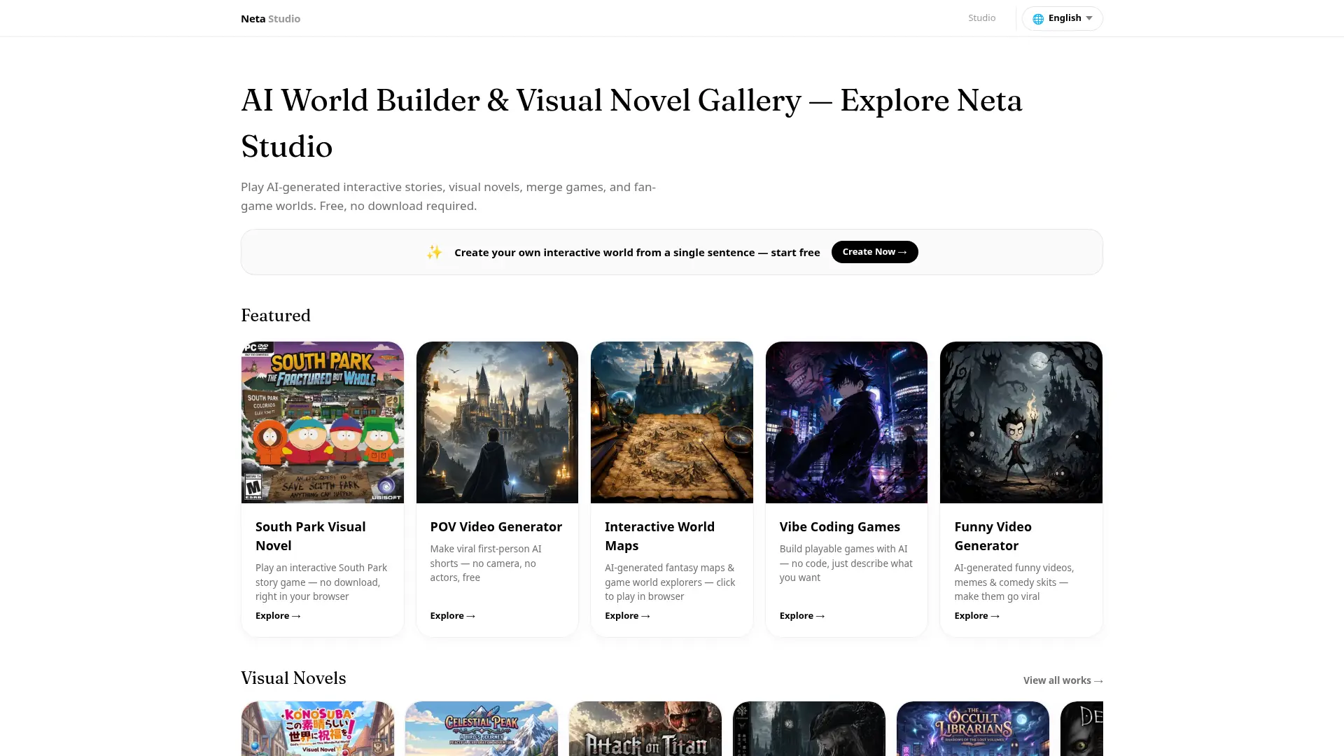 Explore - 热门世界与作品